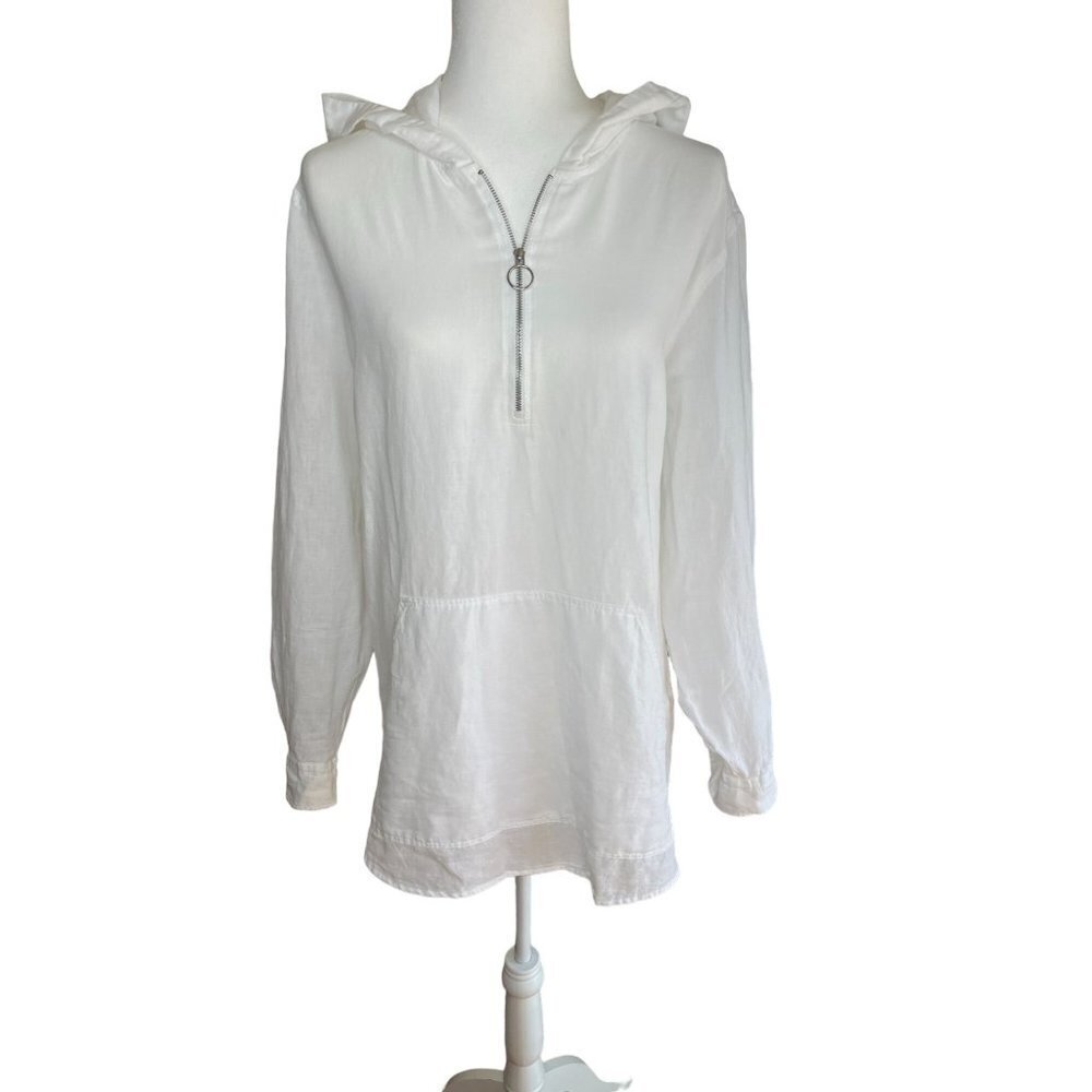 Zara Man Relaxed Fit Pull Over Womens Hoodie Beachy Size M in White
